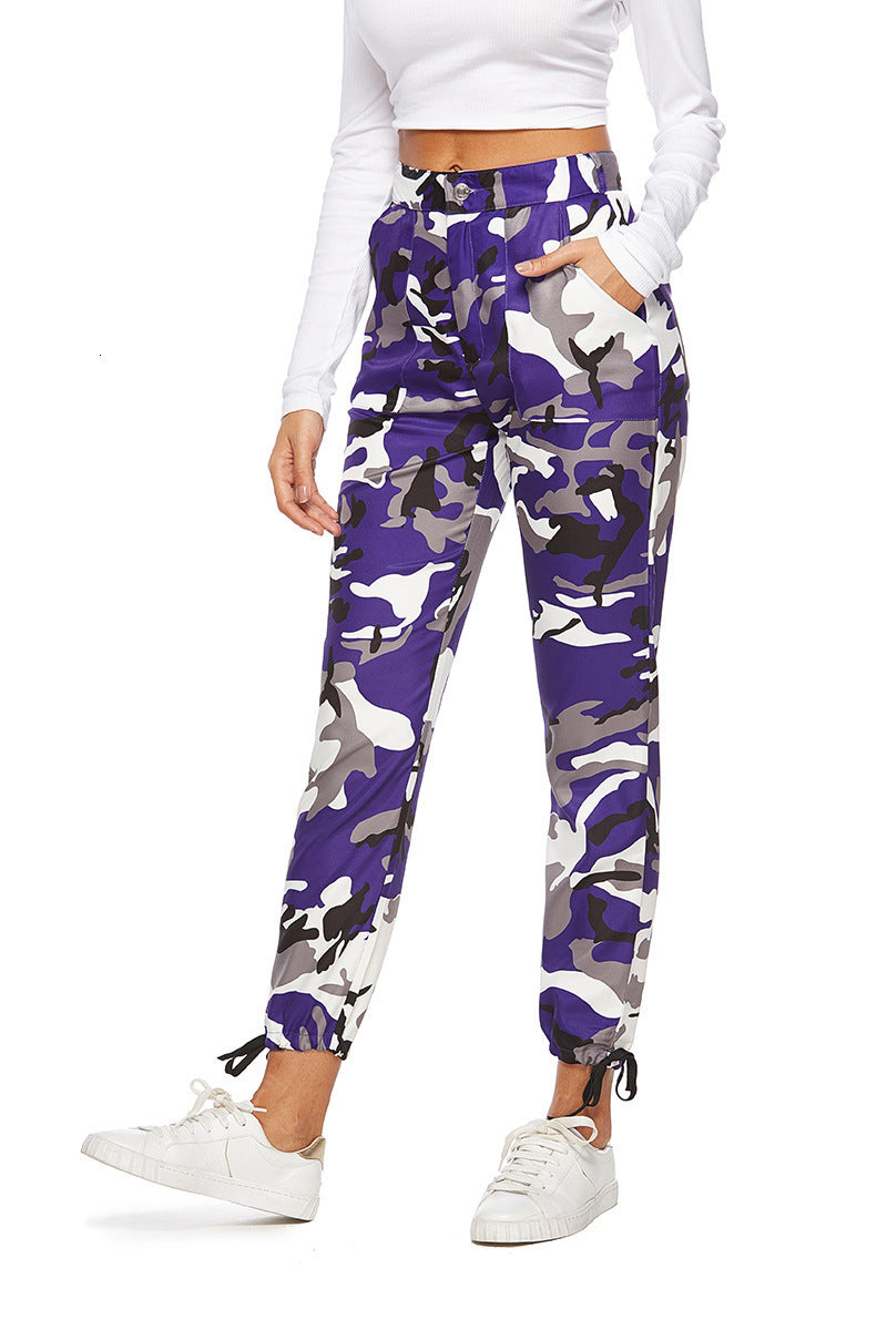 Women&#039;s Leggings Women Camo Cargo High Waist pants Hip Hop streetwear Trousers Military Army Combat Camouflage Long Capris