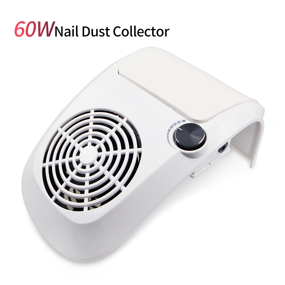 Nail Art Equipment 60W Dust Suction Collector Manicure Salon Tools Vacuum Cleaner with Powerful Fan Collecting Bag CVAQ