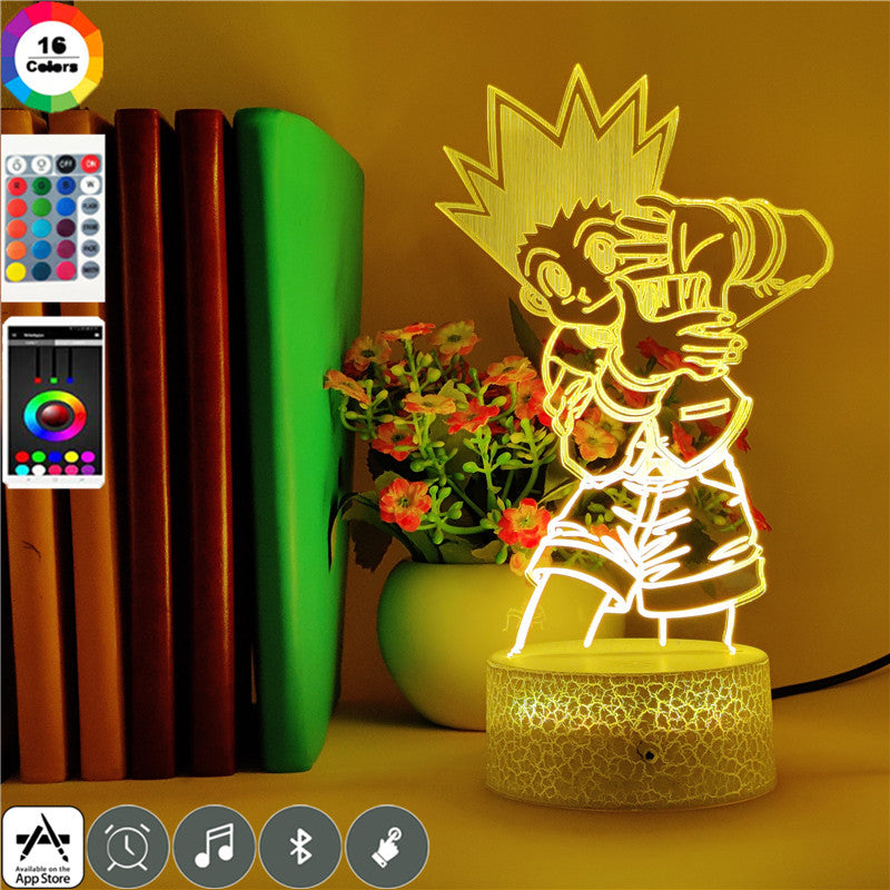 Anime 3D Night Light LED Atmosphere Nightlight Hunter X Gon Freecss Figure Desk Lamp for Room Decor Kids Gift Dropshipping