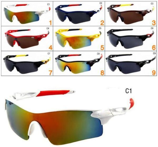 Outdoor Eyewear Men Sports Spectacles Bicycle Glass Outside Sunglasses PINK Cycling Sun Glasses Fashion Dazzle Colour Mirrors A+++ 9 Colors