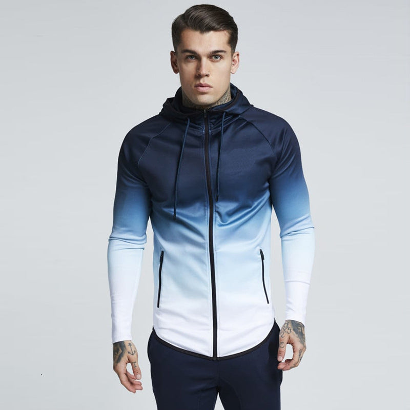 Men&#039;s Hoodies & Sweatshirts Gym Tracksuits Male Casual Sports Jacket Cardigan Fitness Equipment Training Hooded Sportswear Slim-fi