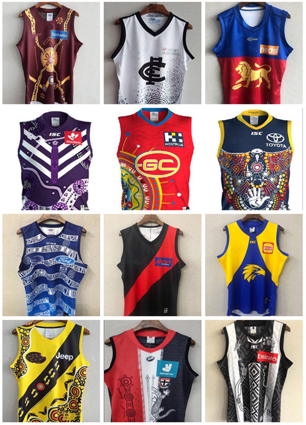 20 21 Fremantle Dockers Richmond rugby jerseys Tigers Giants Cats Essendon Tasmania Coast Lions Rugbys Jersey AFL League shirt vest