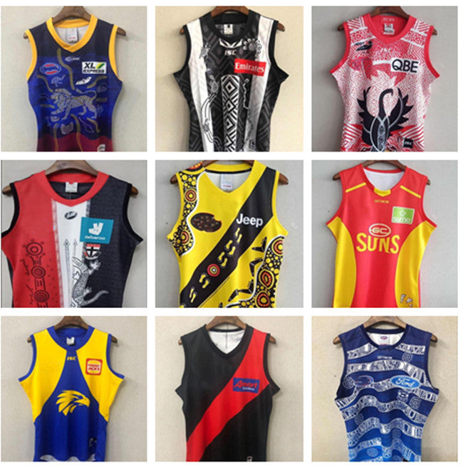 Fans Version 2021 Fremantle Dockers Richmond Tigers Giants Cats Essendon Tasmania Coast Lions Rugby Jerseys 20 21 AFL League shirt vest