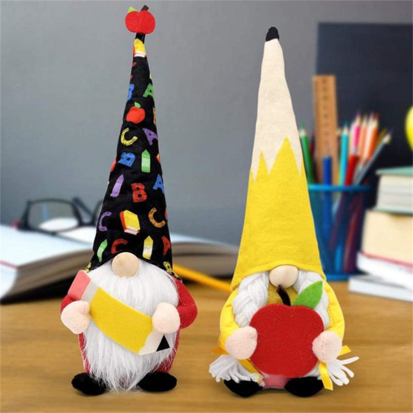 DHL Teacher Gift Party Supplies Gnomes Back to Apple Pencil Plush Dolls from Students End of The School Year Decor graduation
