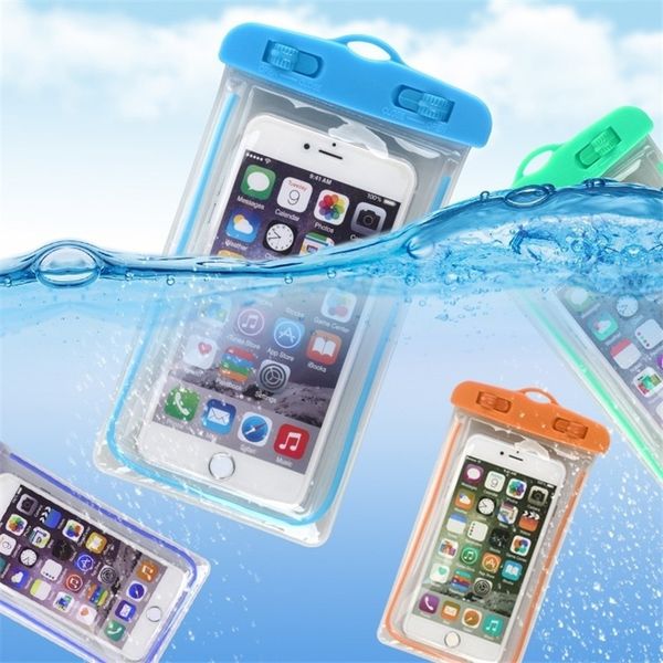 Universal Dry Bag Waterproof Case Bag Luminous Phone Pouch Water Proof Case Diving Swimming For Smart Phone up to 6 Inch