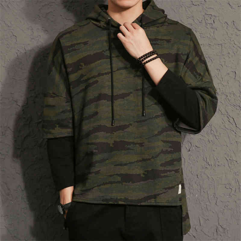 hoodie camouflage print men hoodies army green hoodie full sleeve hip-hop pullovers Hooded Sweatshirt outerwear