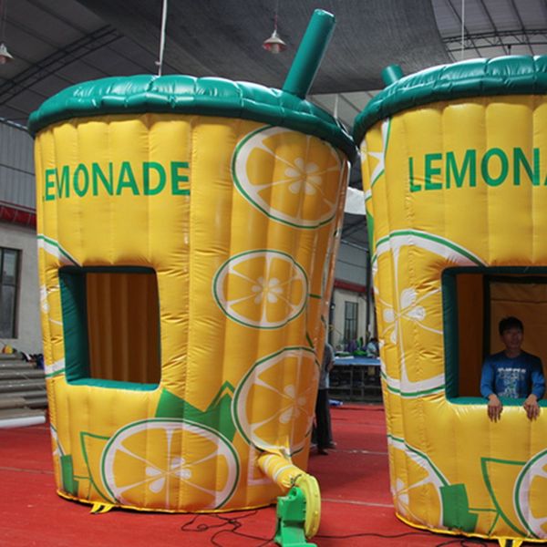 Factory Oxford fabric inflatable lemonade Concession stand booth outdoor standing Juice Cup Carnival Party tent4155901