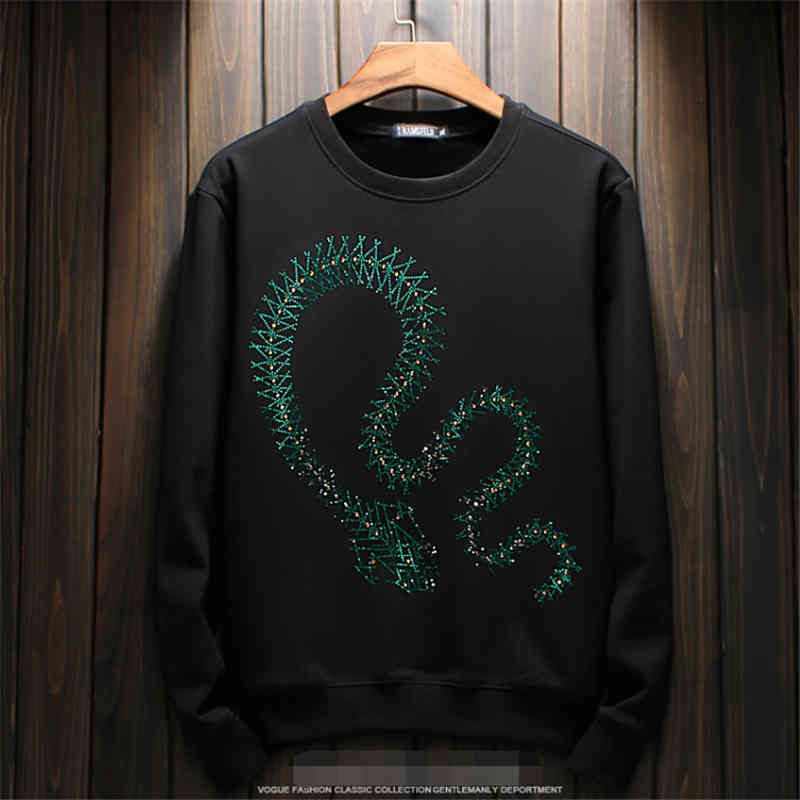 hoodie Hoodie Men Hoody Sweatshirt Diamonds design Streatwear Coat Pullover Autumn Male Asian size Hip hop