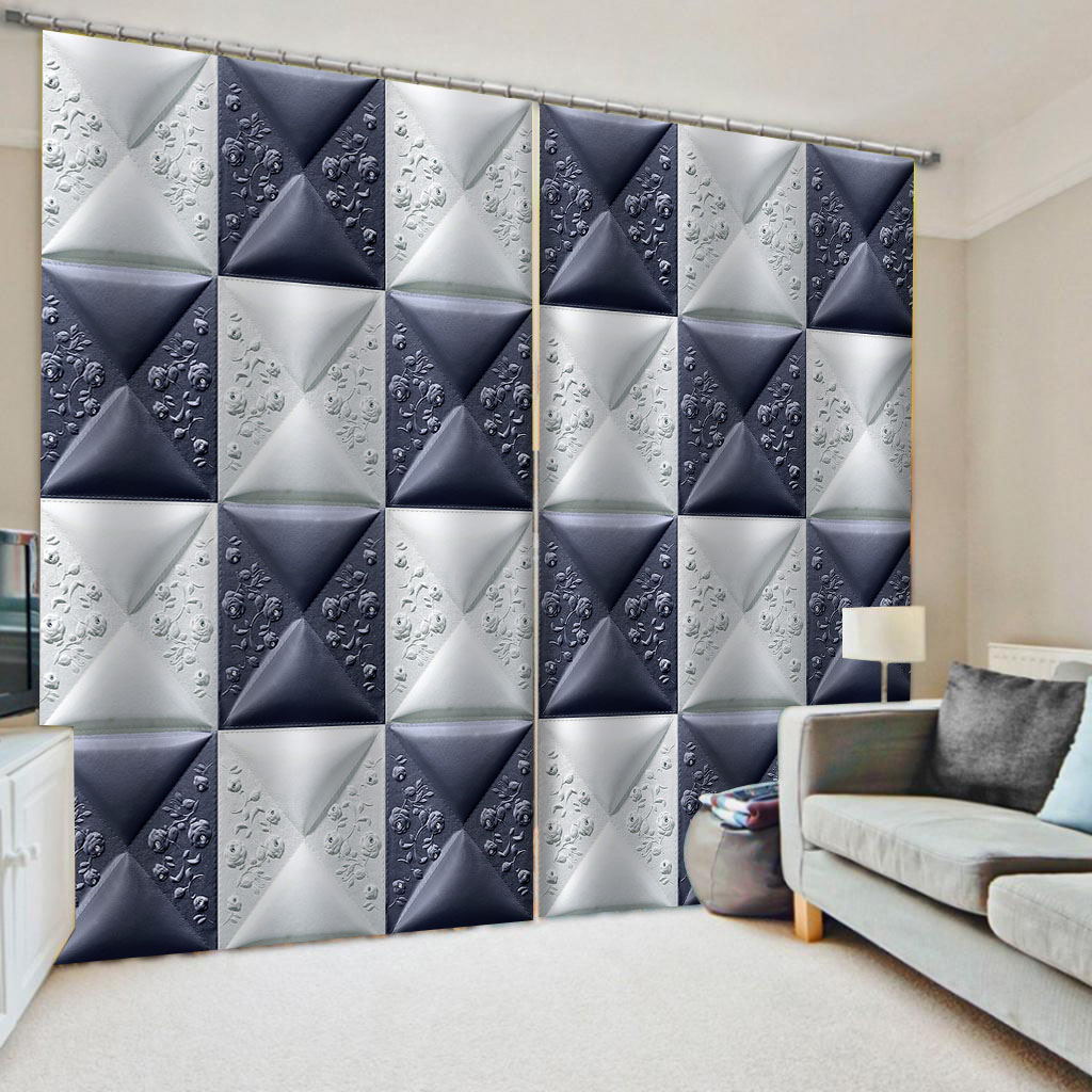 Luxury Blackout 3D Curtain Living Room Bedroom Kitchen Drapes Home Decor Soft Comfortable Curtains
