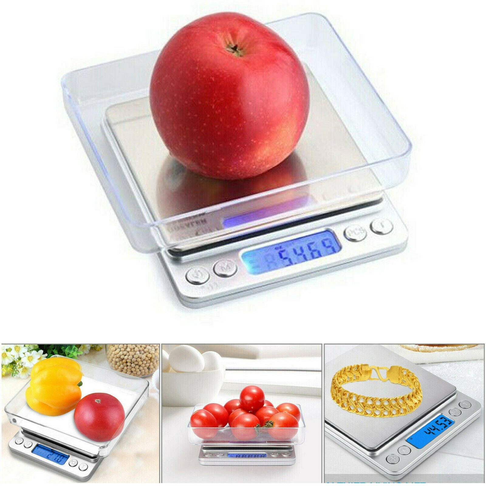 Kitchen Electronic Digital LCD 0.01g 500g Pocket Weighing Scales Food Jewellery