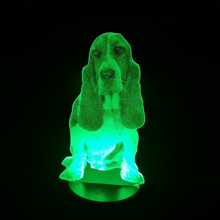 Desk 3D Night Light 7-16 GEB Colors Remote Kids Friends Gift Basset Hound LED Nightlight with Sensor Dropshipping Lamp Fashion Decor