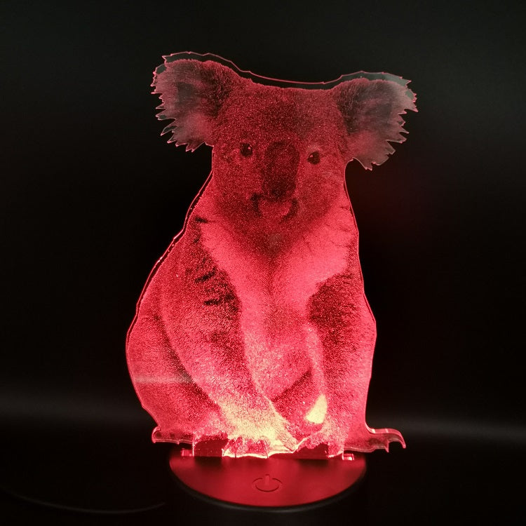 Koala LED Night Light Bedroom 3D Acrylic Nightlight Decor Desk Lamp Dropshipping Memorial Gifts