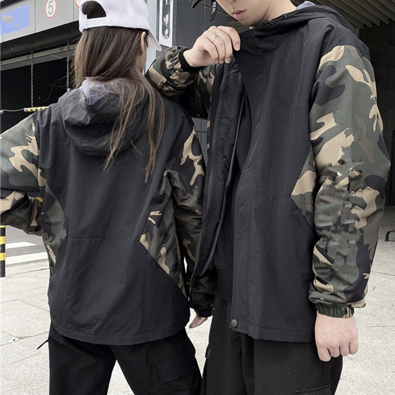 windbreaker Mens Jacket Outerwear Men Women High Quality couples Jackets camouflage Fashion Stylist Hooded Coats Size M-XXXL