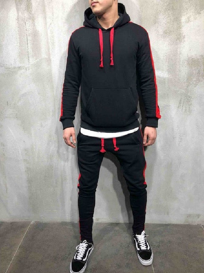 For 2 Pieces Set New Fashion Jacket Sportswear Tracksuit Hoodie Spring Autumn Men Brand Clothes Hoodies+Pants