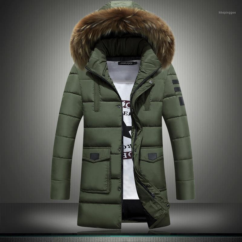 Men&#039;s Jackets Removed Hoodies Jaket Brand Warm Man&#039;s Winter Cotton Parka Outerwear Coat Men Middle-Long Jacket A3191 QUIT