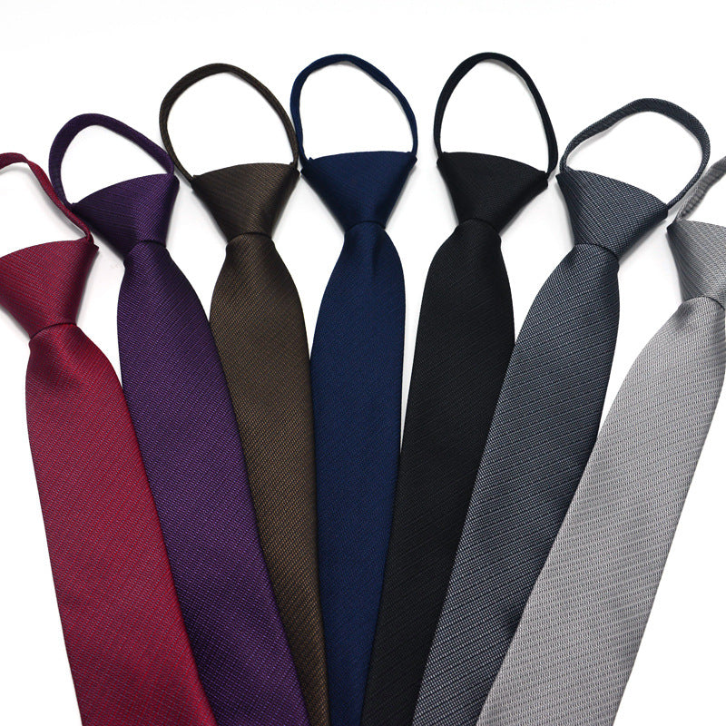 Zipper Tie Slacker Casual Polyester Fashionable 6cm Korean Narrow ZIP Fastener Necktie Men Business Choker Strips Solid 2pcs-lot