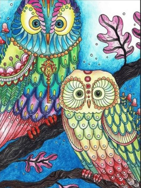 Full Round 5D DIY Diamond Painting Tiger owl bird flowers snow buddha Diamonds Embroidery Cross Stitch Home Decor Needlework Patterns Rhines