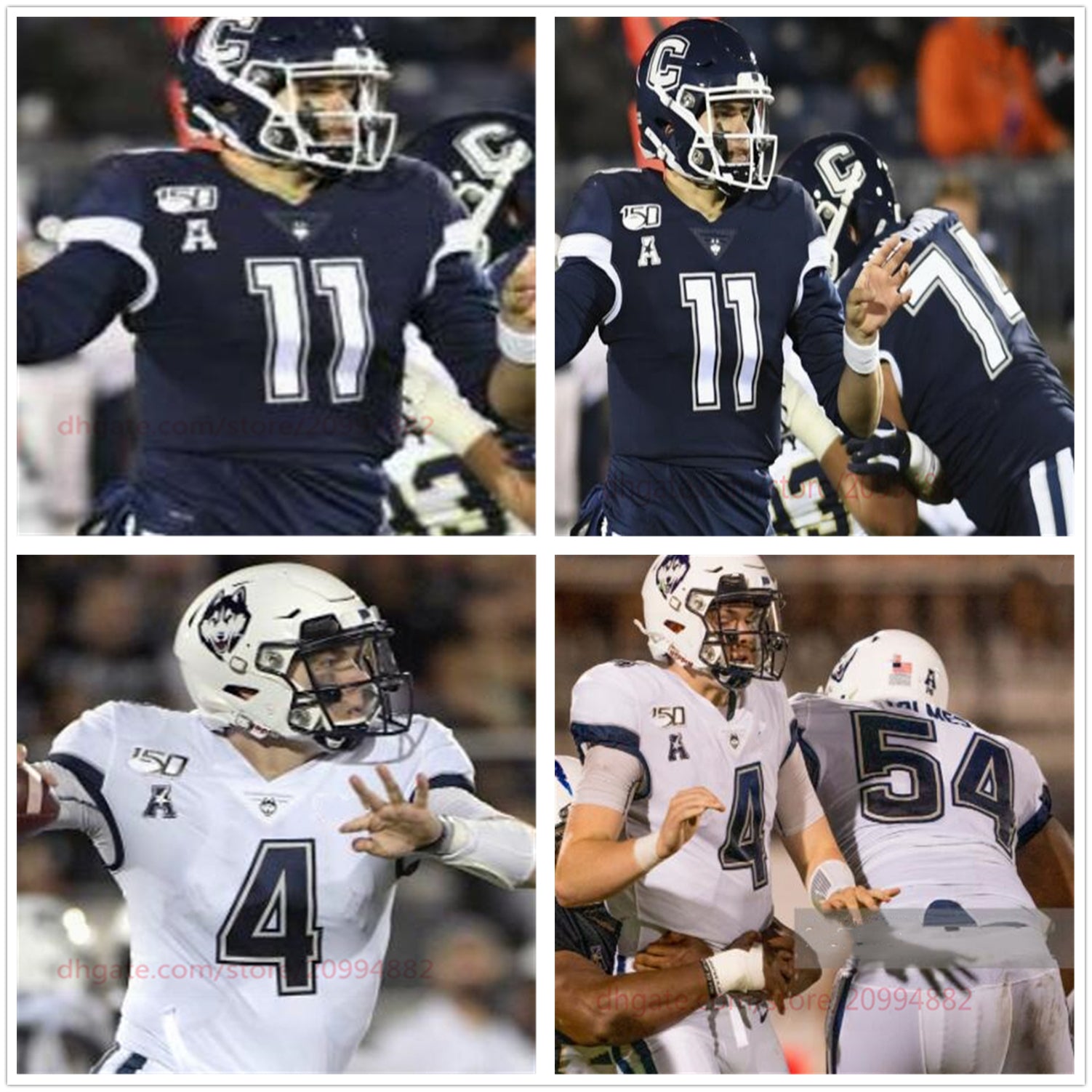 Custom UConn Huskies Football Jersey College Art Thompkins Ardell Brown Matt Drayton Mike Beaudry mens youth women all stitched jerseys