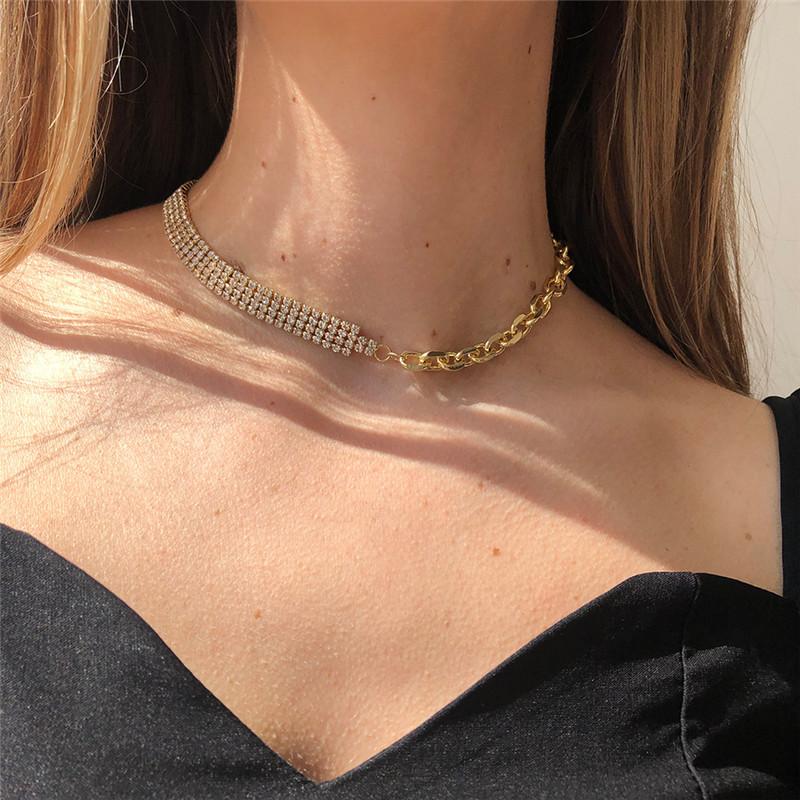 Chokers European And American Fashion Jewelry Exaggeration Thick Hip Hop Style Necklace Male Female Simple Personality Clavicle