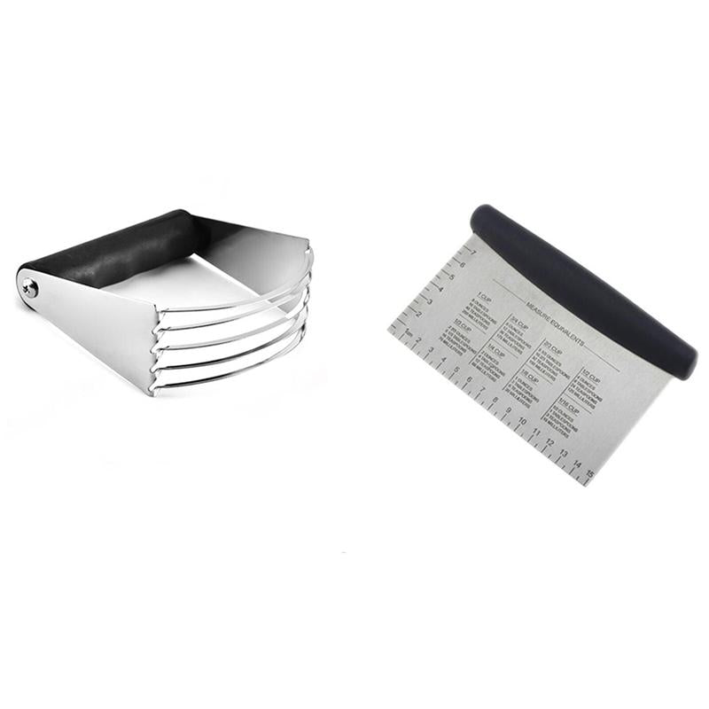 Blender Pastry Cutter Set,Pastry And Dough Scraper, Professional Bladed Cutter-Blender Scraper Chopper Set