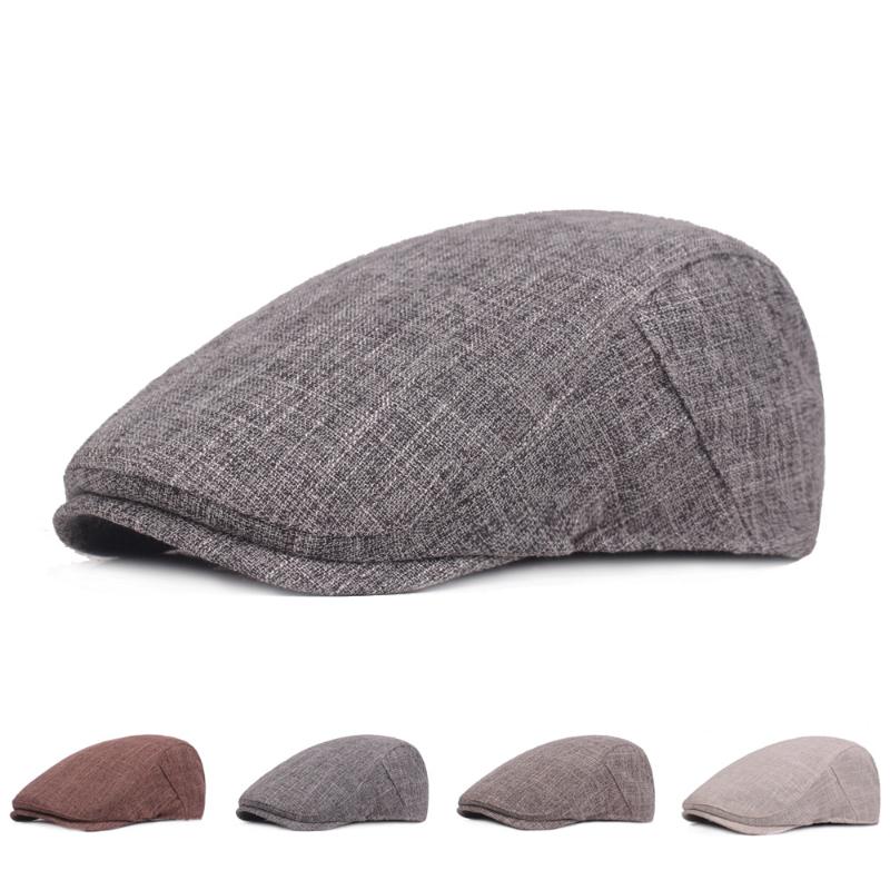 Berets Cotton Linen Beret Men&#039;s Retro Peaked Cap Literary Youth Forward Hat Women Men Dress Hats