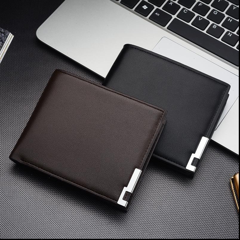 Selling Mens Short Wallet Iron Edge Korean Youth Horizontal Trend Card Pack Purse