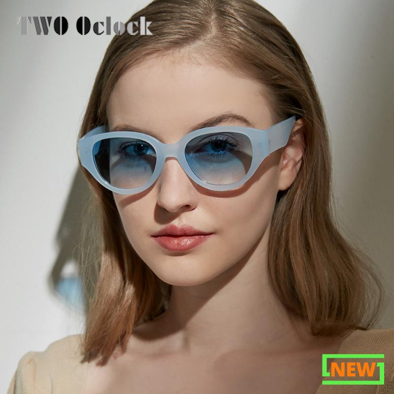Sunglasses Ralferty Candy Color Women 2021 Designer UV400 Protection Clear Blue Shades Cat Eye Sun Glasses