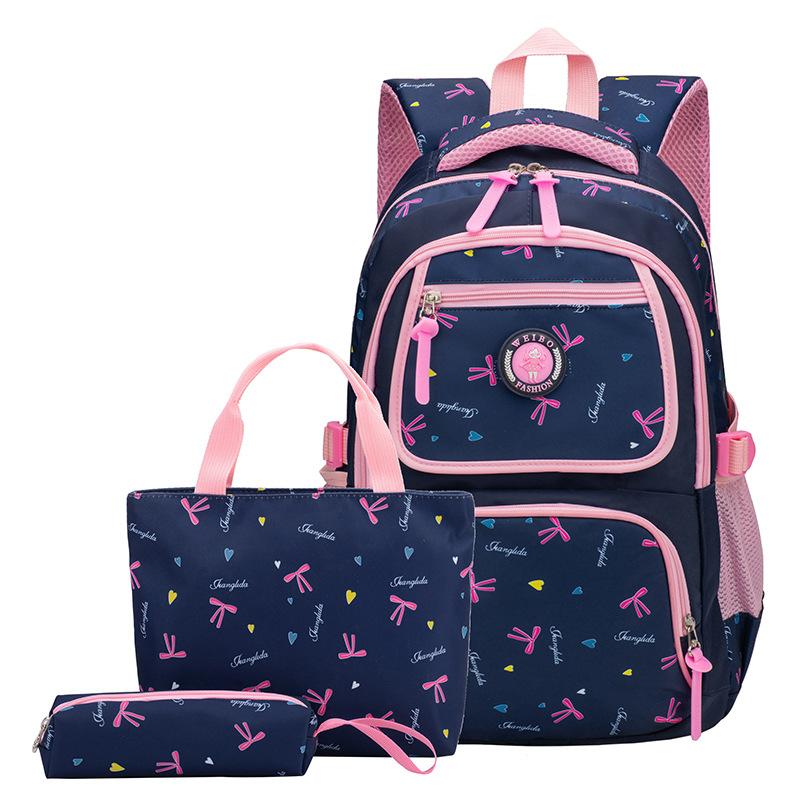 School Bags Waterproof Children Girls Kids Princess Backpack Set Printing Schoolbags Mochila Infantil Zip