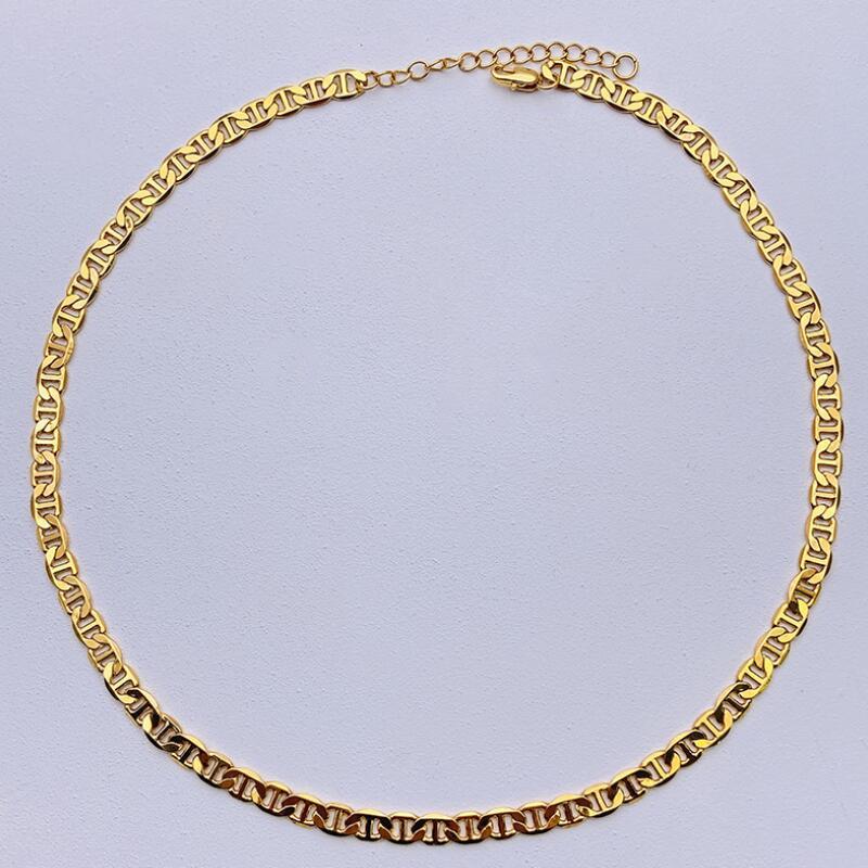 Chokers Minimalist Gold Color Choker Necklaces For Women Anti Allergy Copper Cuban Singapore Snake Box Figaro Chain Jewelry Collar Femme