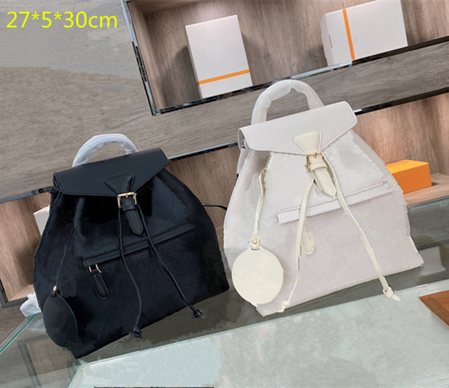 Fashion Designers Backpacks School Bags Luxury Women Purses Handbags Medium size Student String Bucket Bag Printed Flowers L21042201