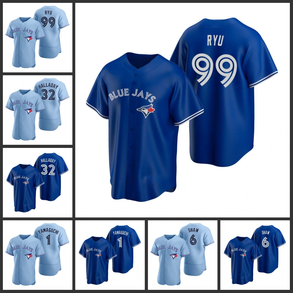 Toronto&#13;Blue&#13;Men Hyun-Jin Ryu Shun Yamaguchi Travis Shaw Women Youth Jersey