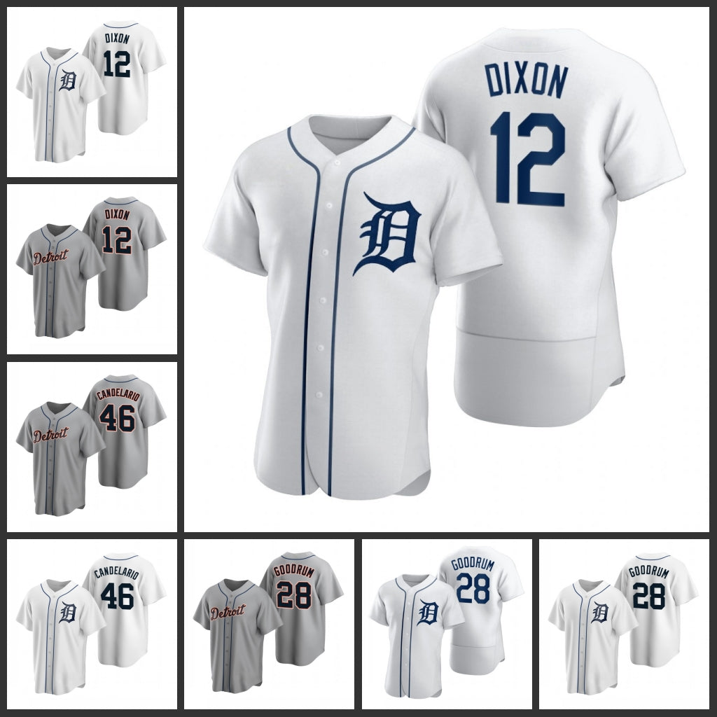 Detroit&#13;Tigers&#13;Men Brandon Dixon Niko Goodrum Jeimer Candelario Women Youth Jersey