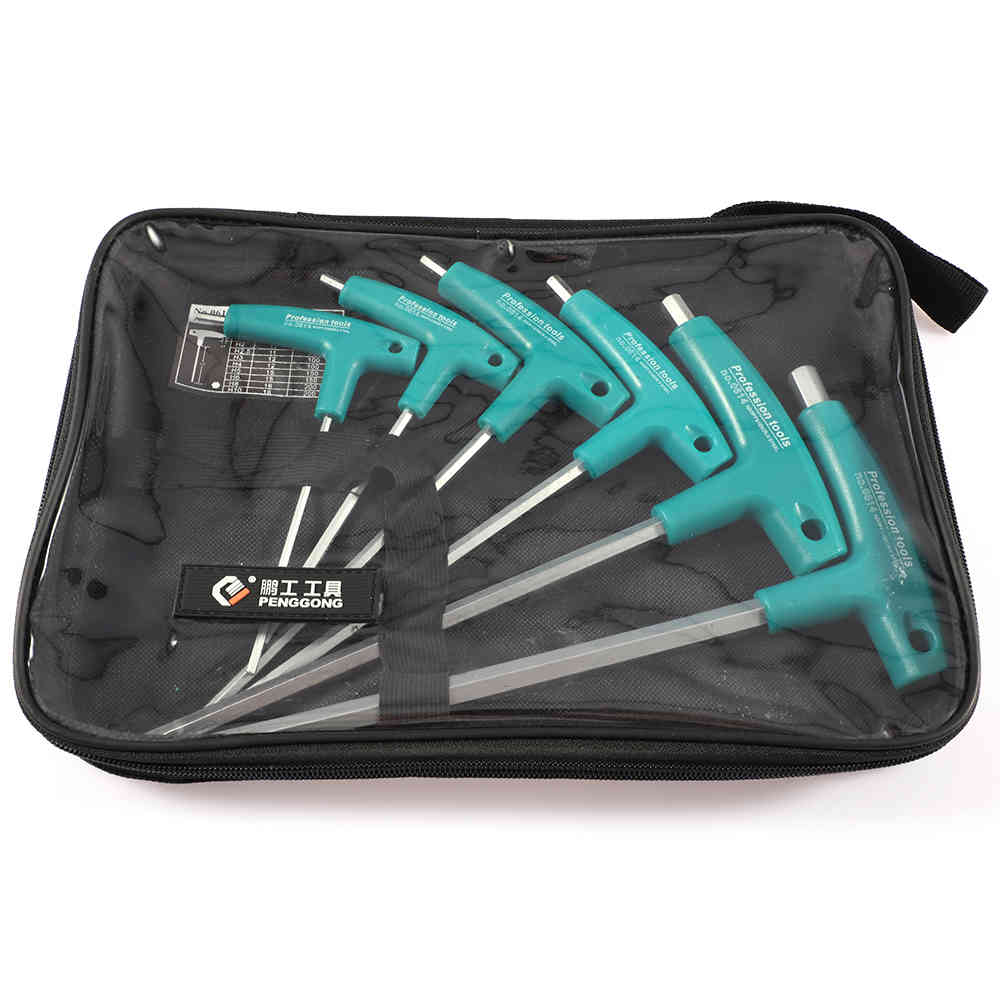 6-9pcs Allen Key Hex Wrench Set Flathead T-Handle Spanner Hexagon Screwdriver Hand Tools For Auto Bike Motorcycle Repairing