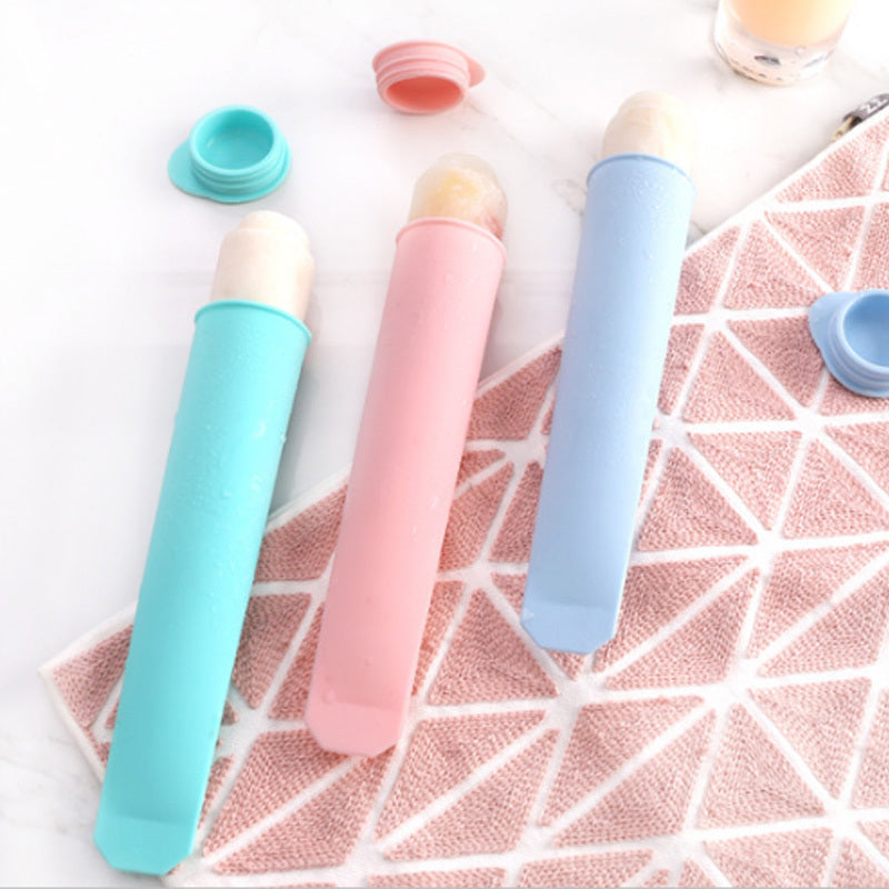 Food Grade Ice Stick Molds Kitchen Tools Popsicle Mould With Lid 1Pcs Silicone Ice Cream Maker DIY Summer Supplies