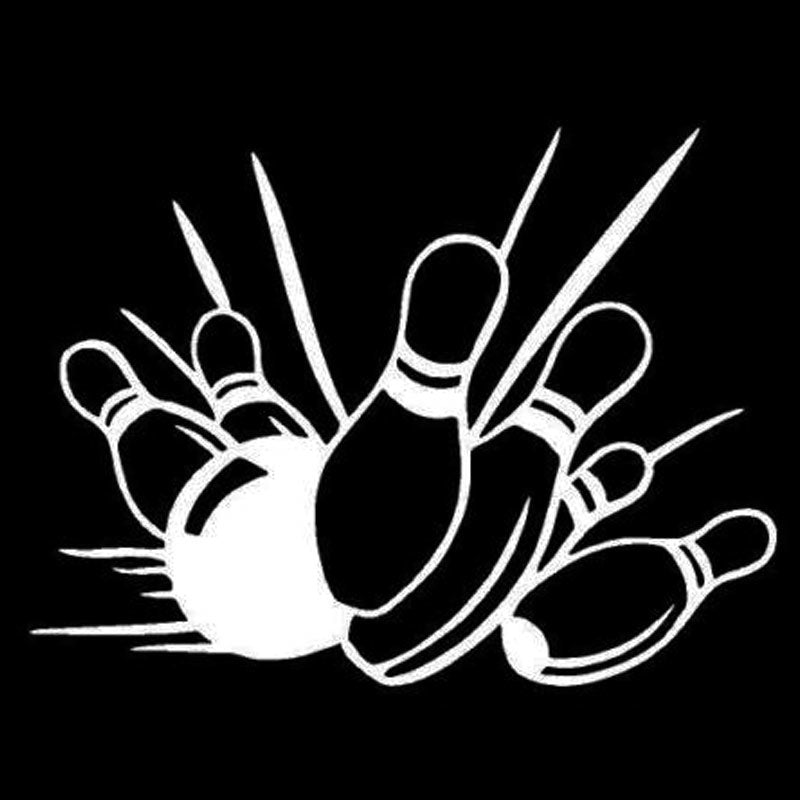 14.8cm*11.3cm Car Styling Bowling Sports Car Stickers Vinyl Decals S2-0296