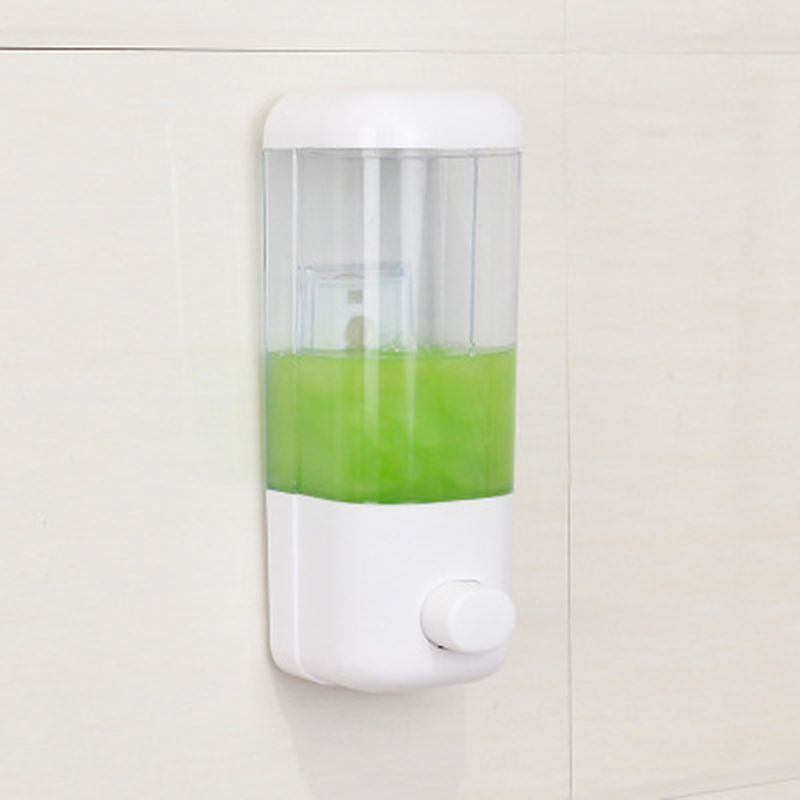 500 Ml Bathroom Waterproof Wall Mounted Self-adhesive Shampoo Container Handlers Clear Liquid Lotion Single Slot Storage