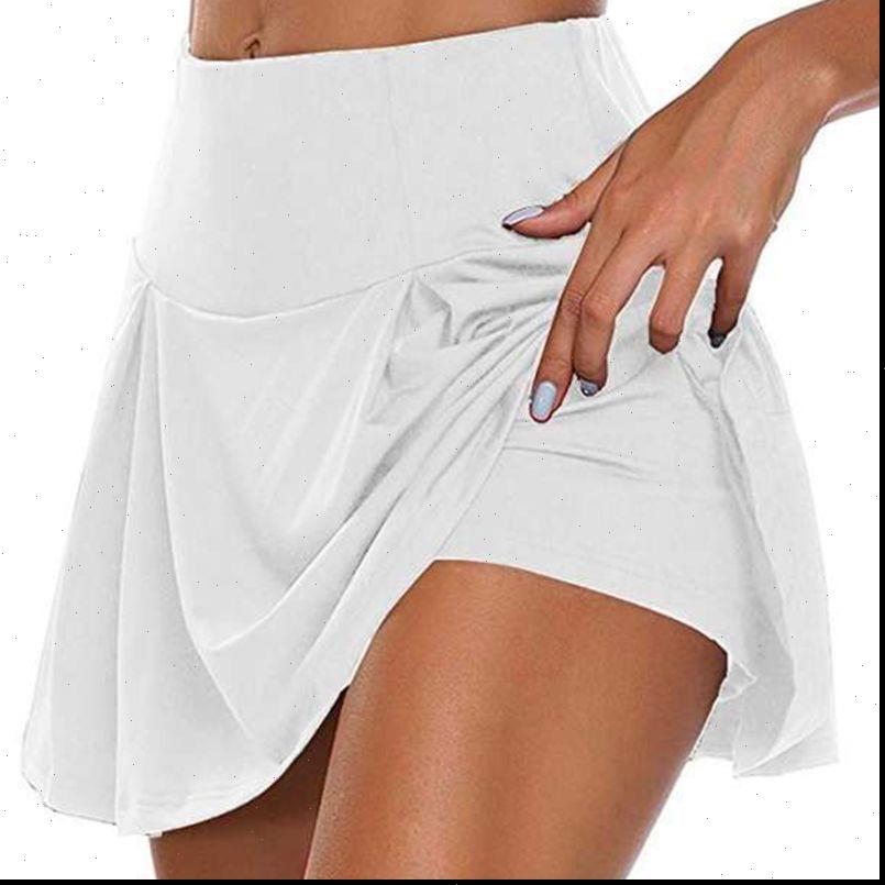 Tennis Golf Sport Trousers 2 Womens Skirts In 1 Solid Color Running Leggings Skort