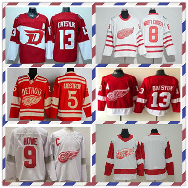 Reverse Retro Detroit Red Wings Jersey Hockey Dylan Larkin Pavel Datsyuk Steve Yzerman Sergei Fedorov Bertuzzi Anthony Mantha Gordie Howe shirt unif