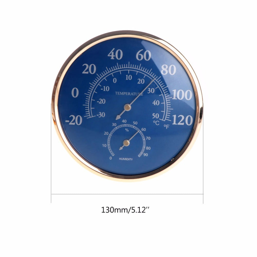 Dial Thermometer Size Round Thermometer Hygrometer Temperature Humidity Monitor Meter Gauge Blue