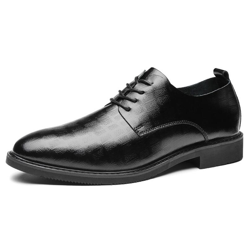 2022 leather embossed casual business shoes men dress single soft soles comfortable youth