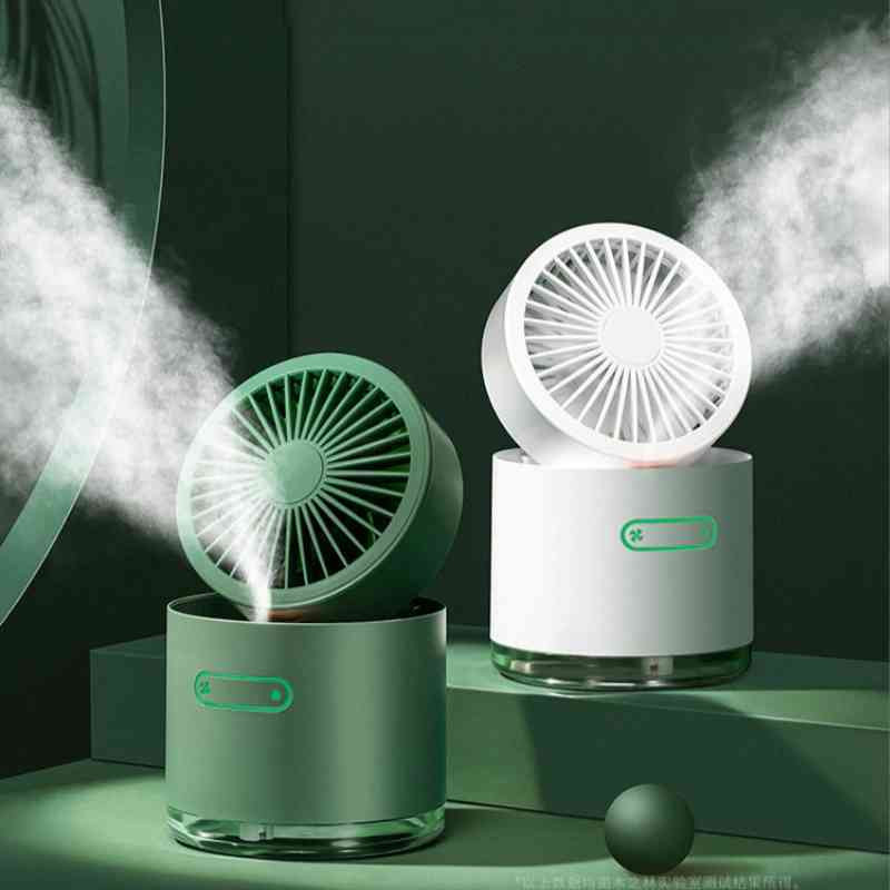 New Small Ventilator Sprays Cooling Chargeable Portable Spray Cooling Artefact Air humidifier Usb Portable Desktop Fold Mini Fans