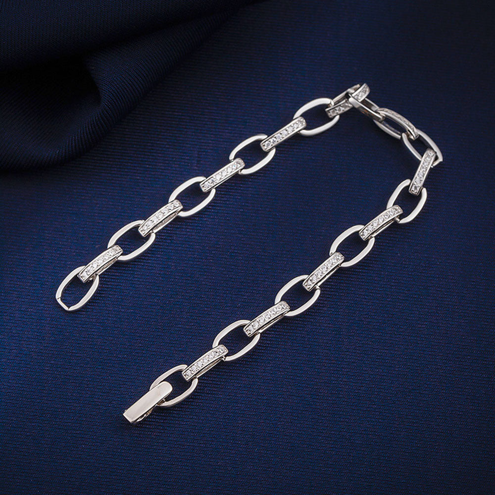 15-18cm Solid Real Silver Chain Link Bracelet, Packing With Gift Box, Eternal Gifts For Wife Stunning 925 Jewellery