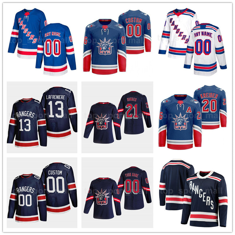 Hockey New York Rangers Reverse Retro 2 Braden Schneider Jersey Stitched 99 Wayne Gretzky 20 Chris Kreider 77 Tony DeAngelo 23 Adam Fox Shirt jersey
