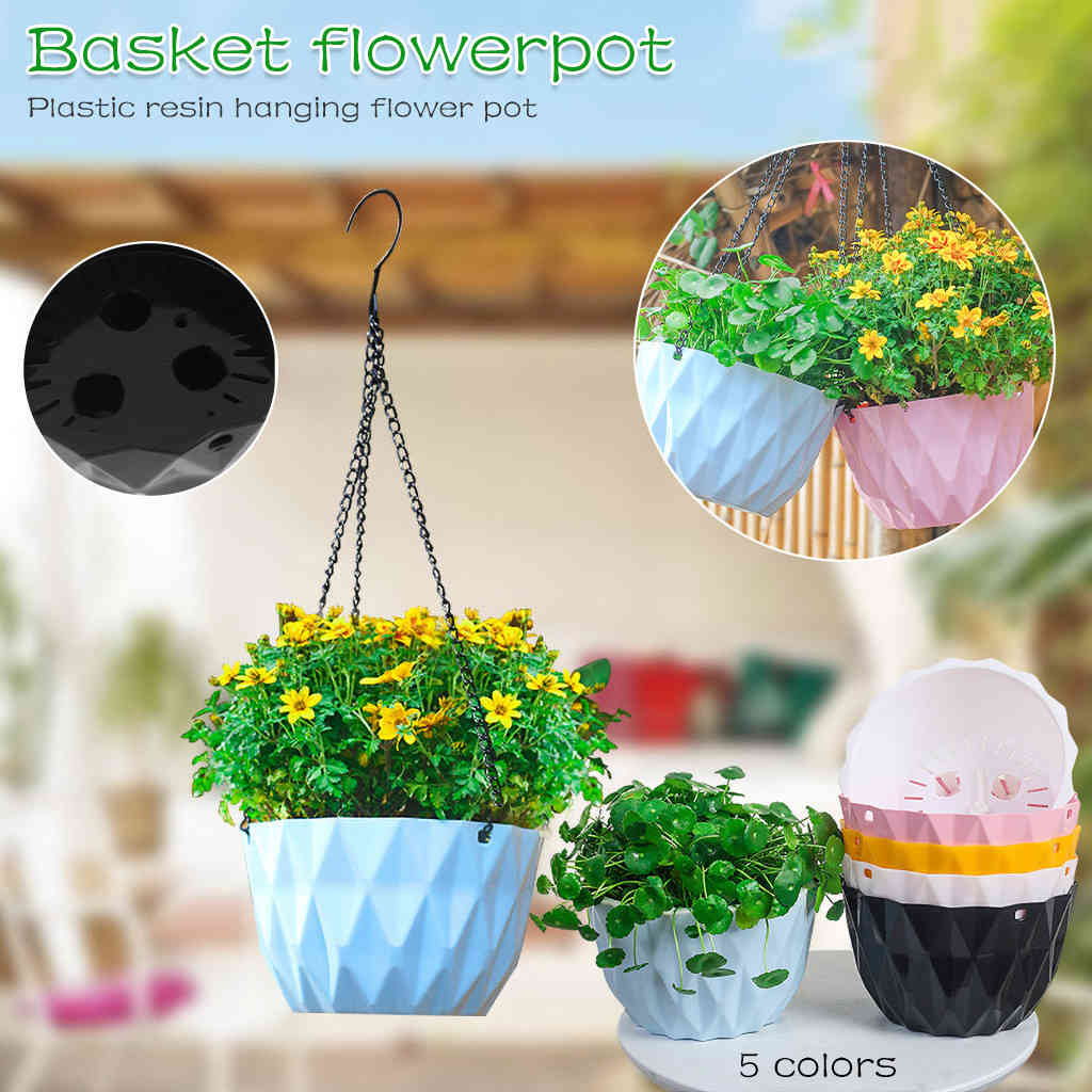 Hanging flower pots self-watering flower baskets garden wall plant pot for plants of green dill planter plant house decoration
