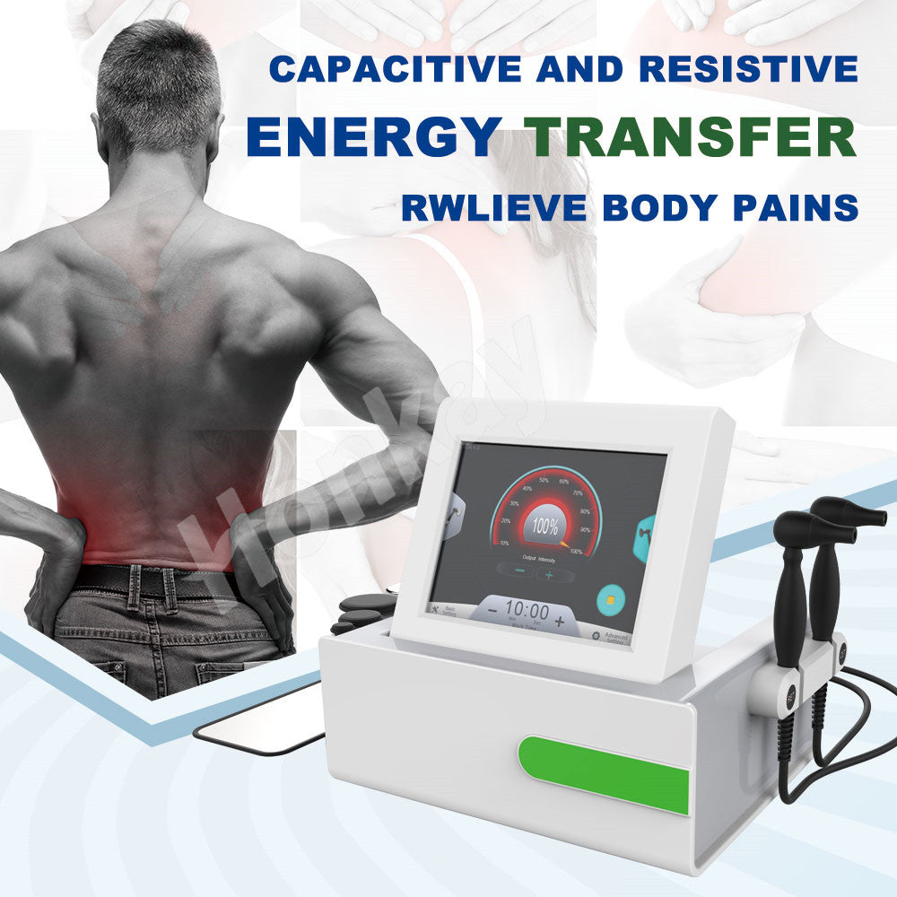 High effective RET CET shock wave tecar physical equipment rf Diathermy for pain relief body slimming tecar machine