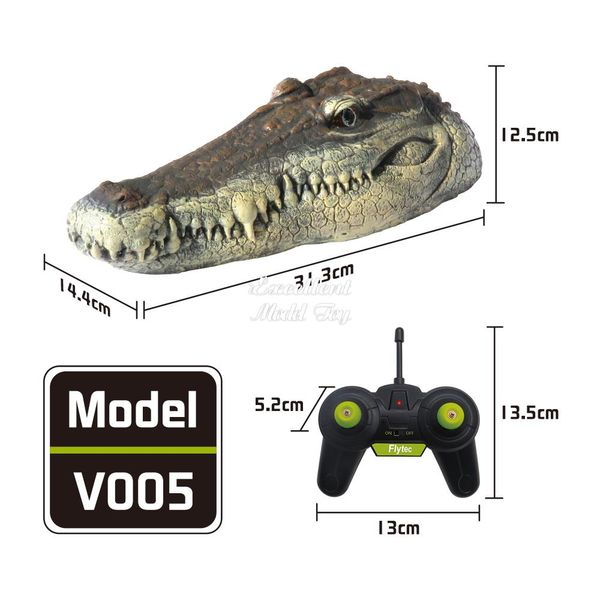 Q2 2.4G Remote Control Crocodile Head, RC Animals, Electric Funny& Scary Toy, Swim in Water, Joke& Trickery, Boy Christmas Kid Birthday Gift