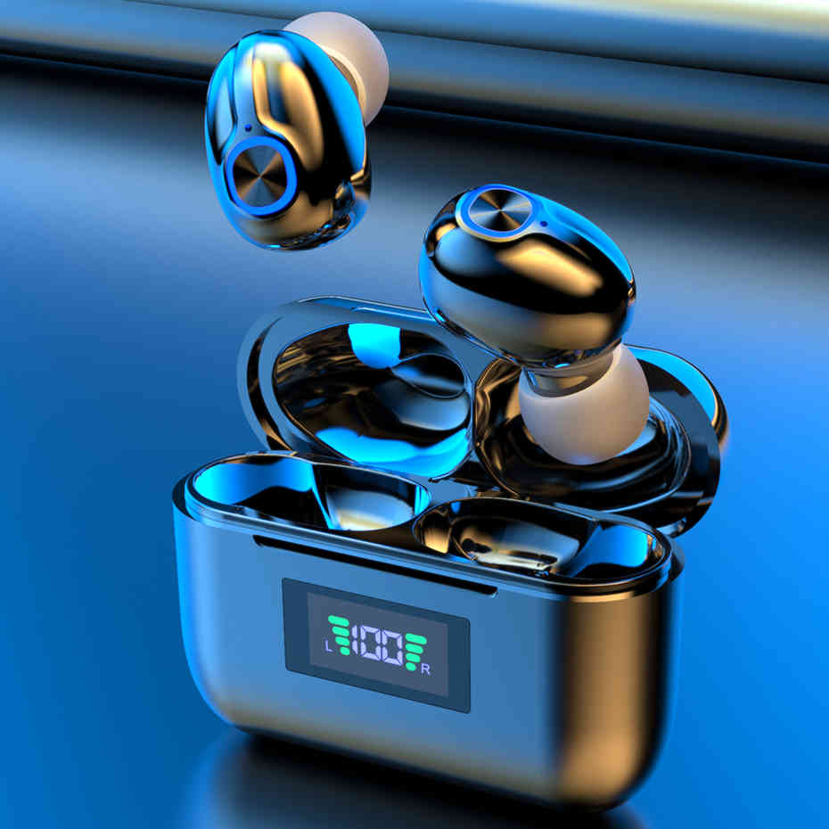 Wireless bluetooth headphones with microphone sports tws-proof twwater headphones bluetooth key control wireless telephone phones