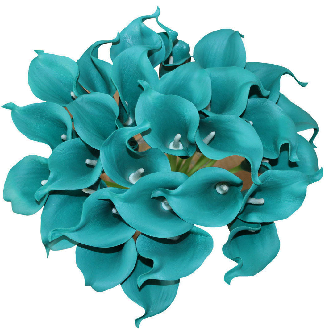 100pcs Calla Artificial Flowers Fake Callalily Wedding Bouquet Home Table Centerpieces Decoration Party Callas Lily in Vase Whole Sale 40 Colors