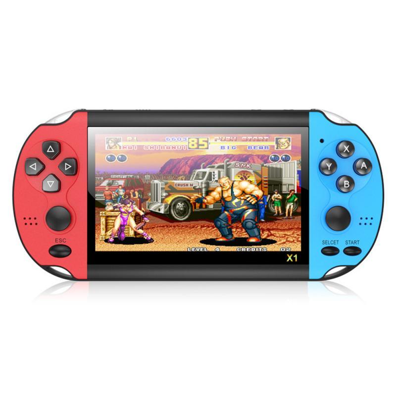 Portable Game Players X1 4.3 Inch Double Handheld Console Support TV Output Video 8G Built-in 10,000 Games