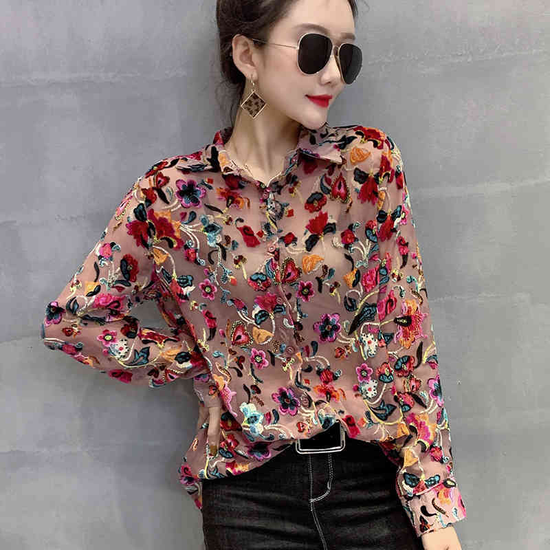 Women&#039;s Blouses & Shirts Spring Autumn Loose European Clothes Fashion Microfiber Blouse Women Button Cardigan Shirt Tops Ropa Muje
